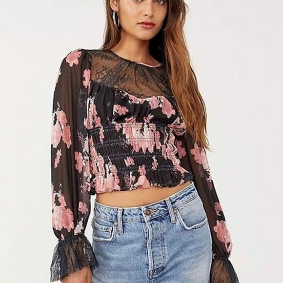 Free People Daphne blouse boho NWT $128 Size Medium - Picture 1 of 3